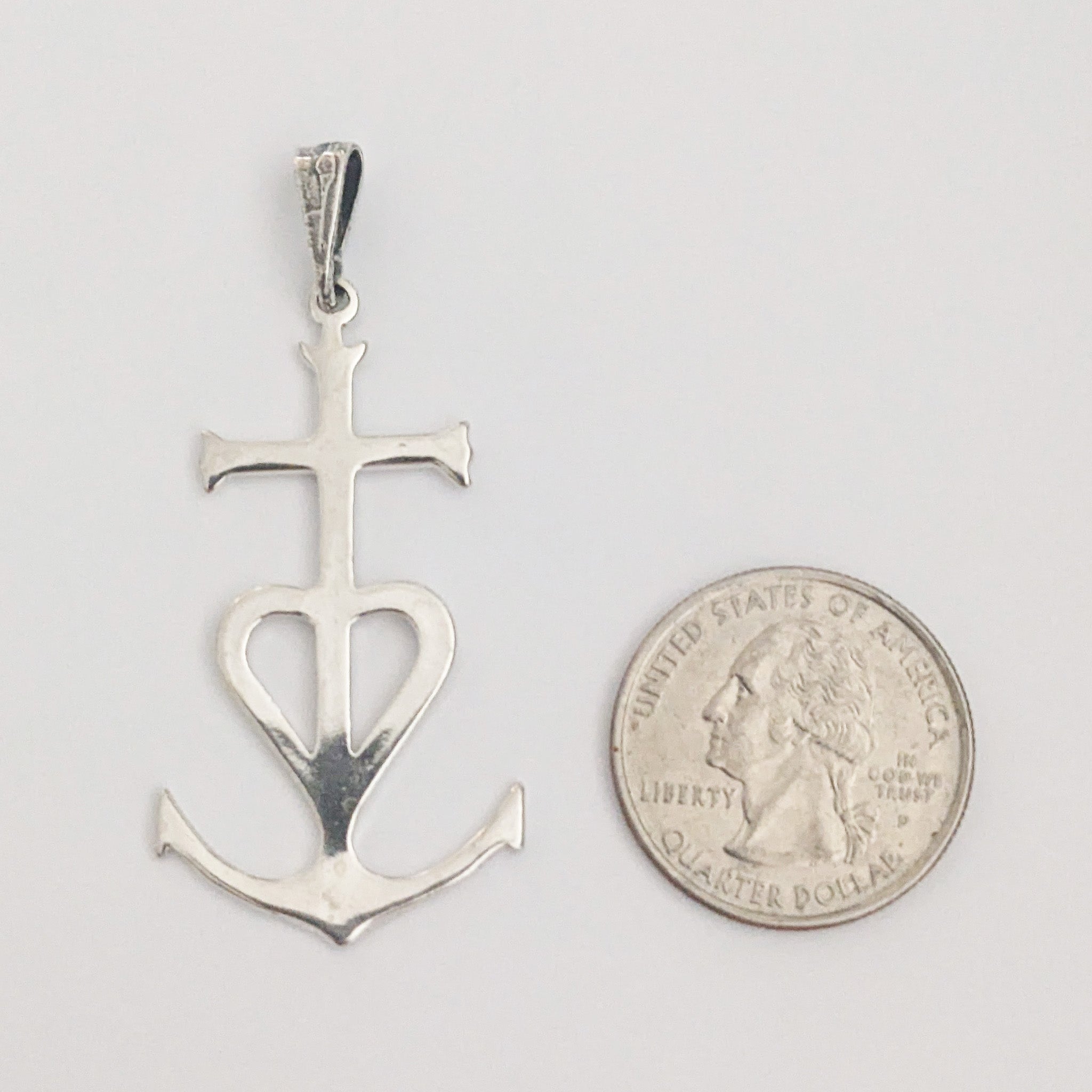 Camargue Cross Sterling Silver Pendant 25x46mm LARGE