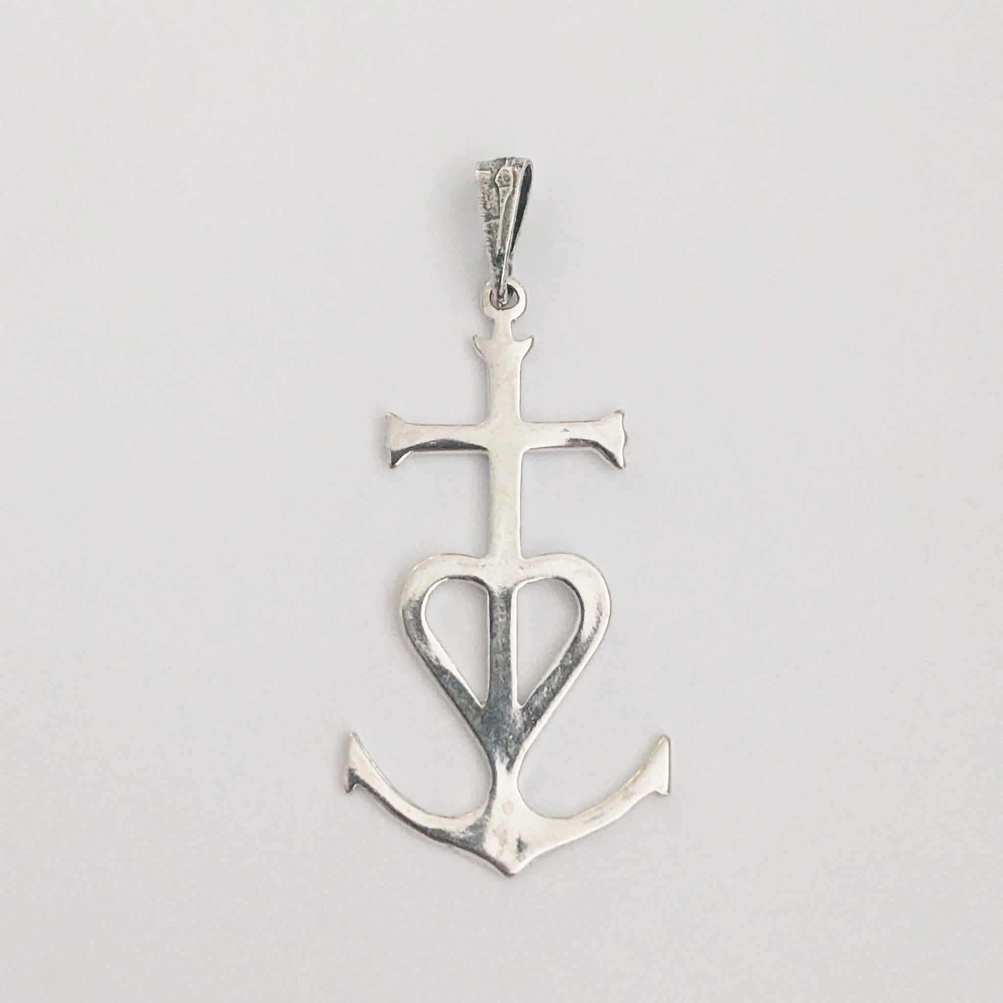 Camargue Cross Sterling Silver Pendant 25x46mm LARGE