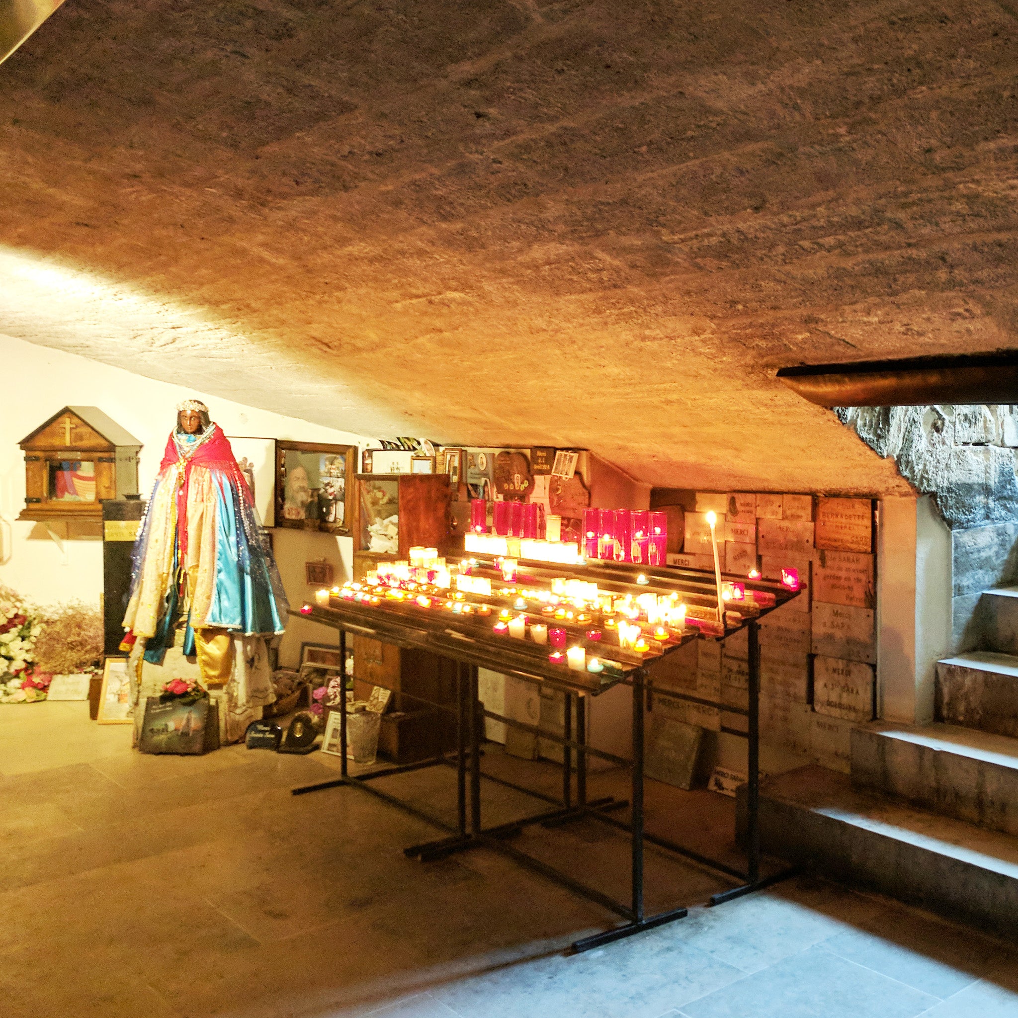 Sainte Sarah / Saintes-Maries 18K Gold Vermeil 14mm SMALL + 18 Inch Italian Fine 18K Gold Vermeil Chain