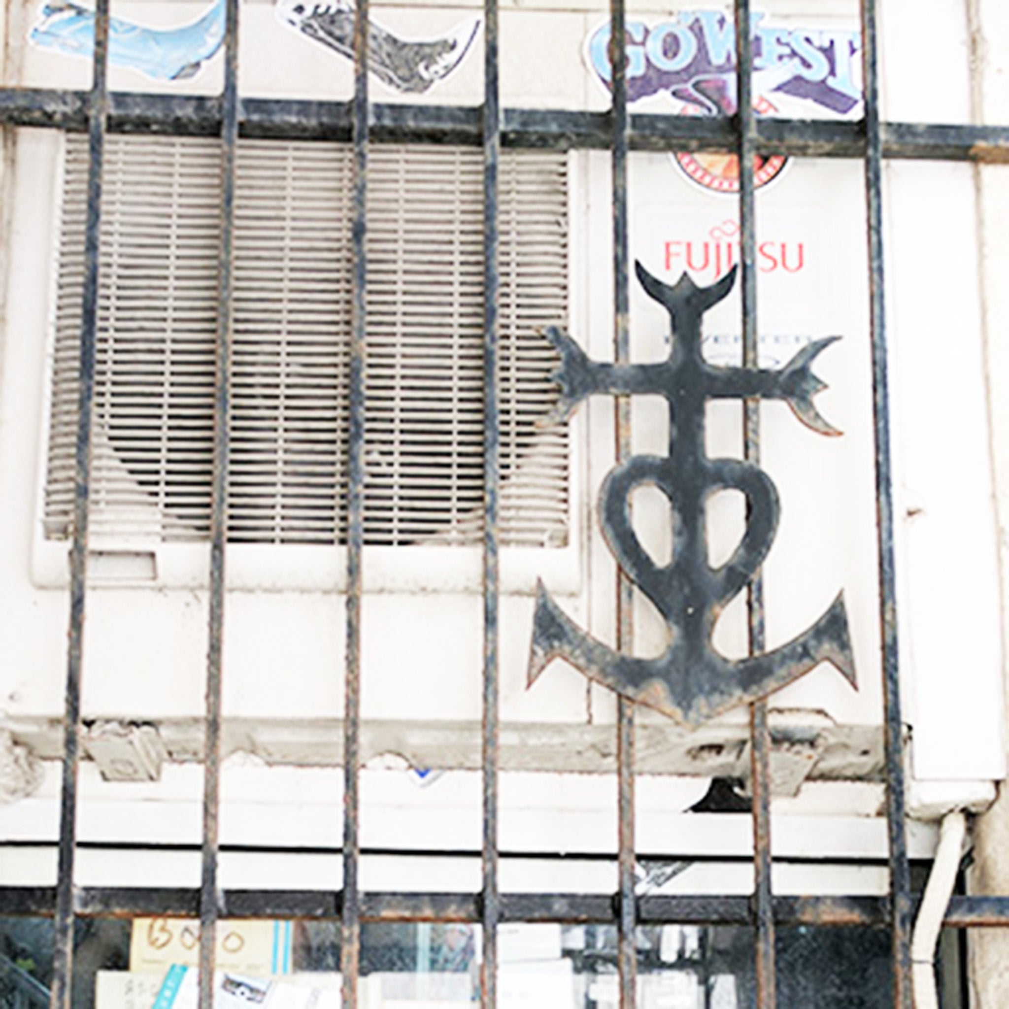 Camargue Cross Sterling Silver Necklace 25x46 LARGE + 18 Inch Italian 2mm Rolo Sterling Silver Chain